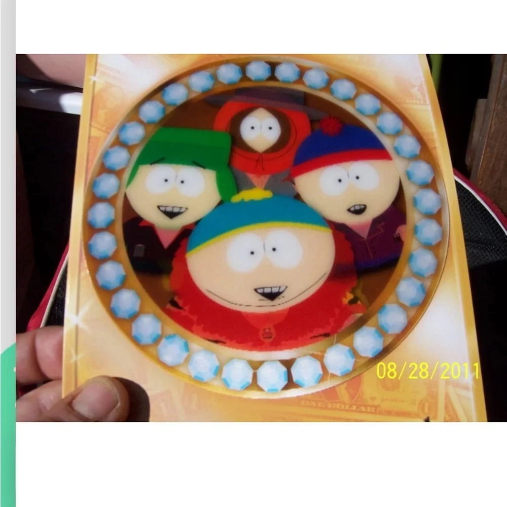 south park or boy picking nose 1pc motion holographic birthday card NW funny fun